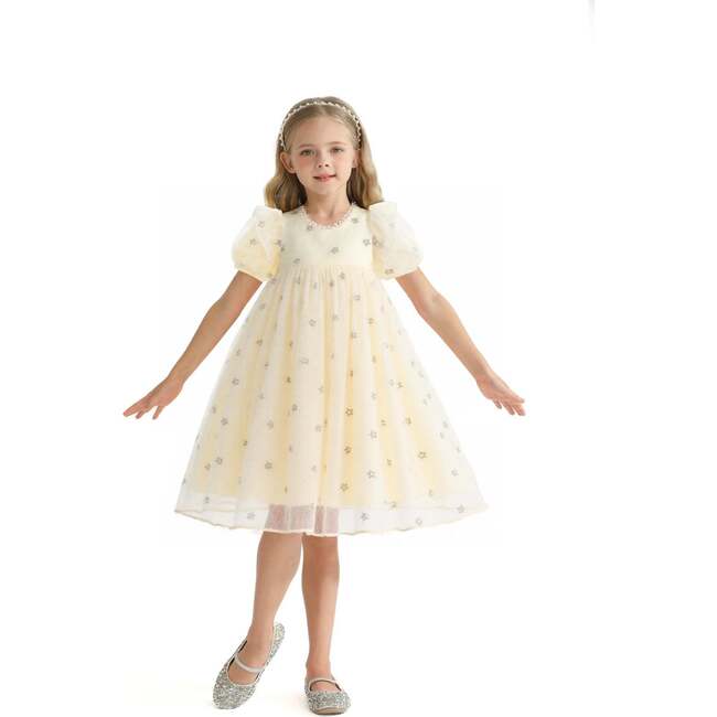 Stella Tulle Dress, Cream - Dresses - 4