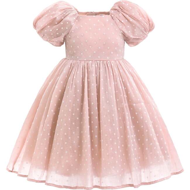 Polka Dot Empire Dress, Pink