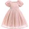 Polka Dot Empire Dress, Pink - Dresses - 1 - thumbnail
