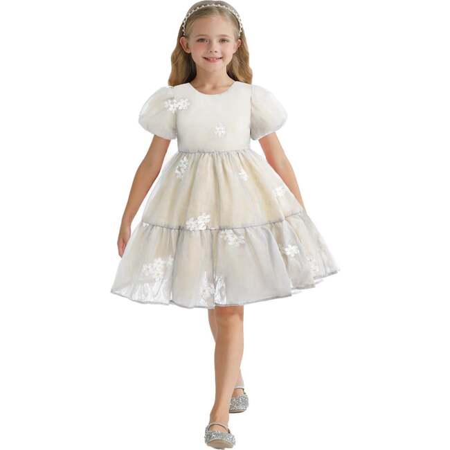 Wash Floral Dress, Gray - Dresses - 3