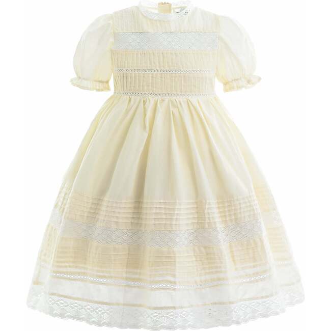 London Pleated Dress, Cream