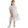 Vienna Floral Dress, Blue - Dresses - 4