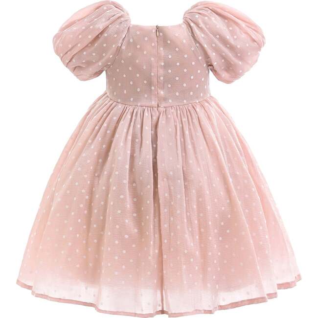 Polka Dot Empire Dress, Pink - Dresses - 4