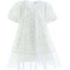 Embroidered Tulle Milan Dress, White - Dresses - 1 - thumbnail