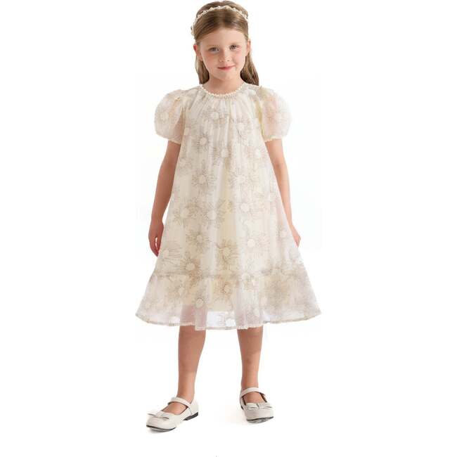 Laced Soleil Dress, Cream - Dresses - 3