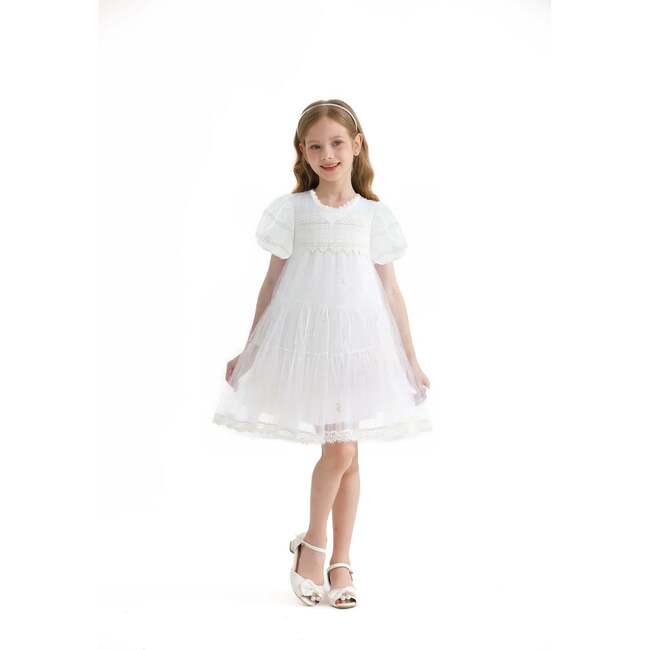 Lace Lined Bailey Dress, White - Dresses - 2
