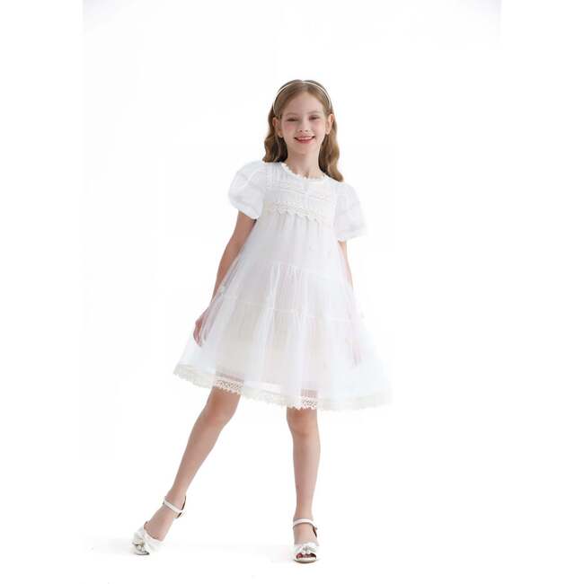 Lace Lined Bailey Dress, White - Dresses - 4