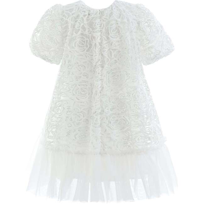Embroidered Tulle Milan Dress, White - Dresses - 4