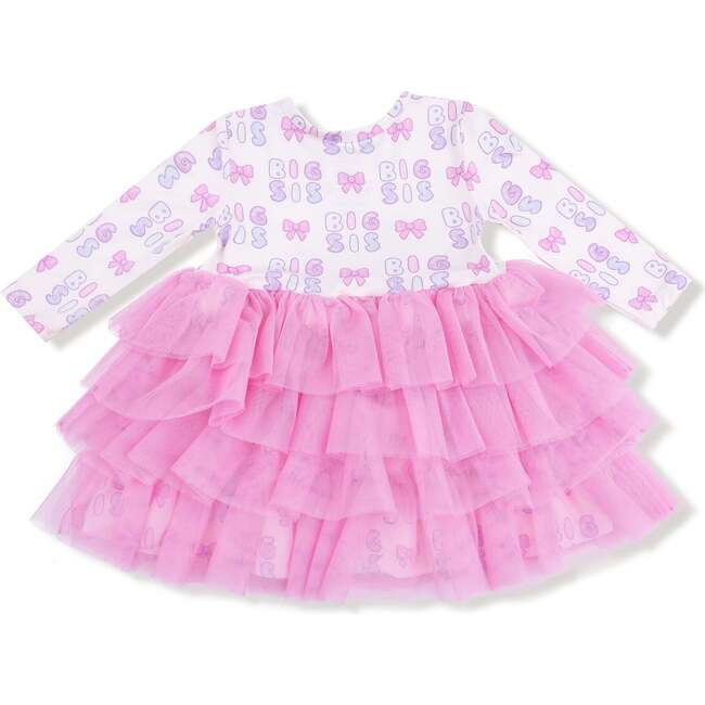 Long Sleeve Layered Tulle Dress, Big Sis