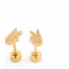 Peace Stud Earrings, Gold - Earrings - 1 - thumbnail