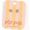 Planet Stud Earrings, Blue - Earrings - 3