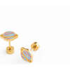 Planet Stud Earrings, Blue - Earrings - 4