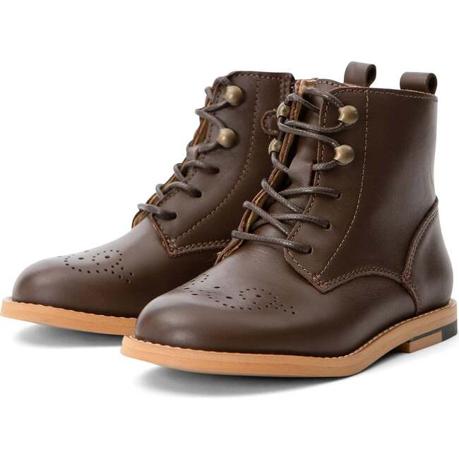 Buster Brogue Boot Dark Brown Burnished