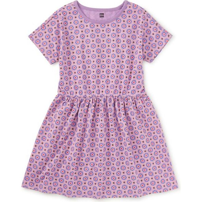 Short Sleeve Twirl Dress, Korean Tiles