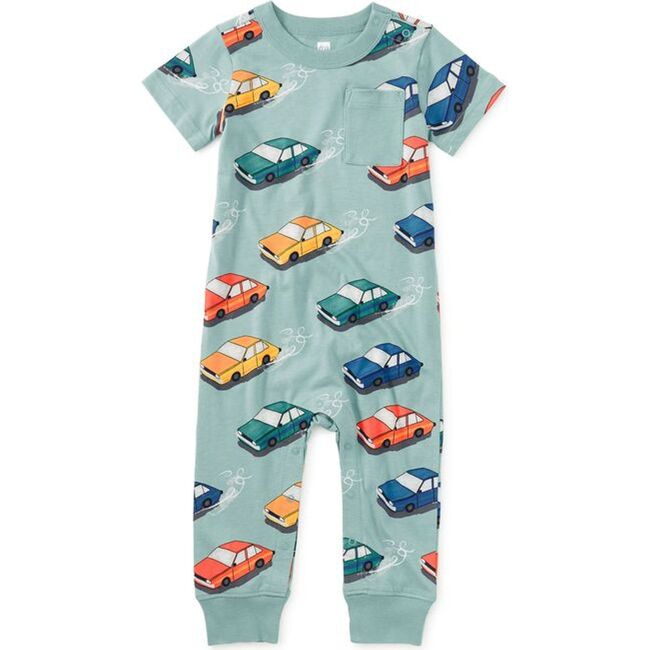 Pocket Baby Romper, Vintage Cars