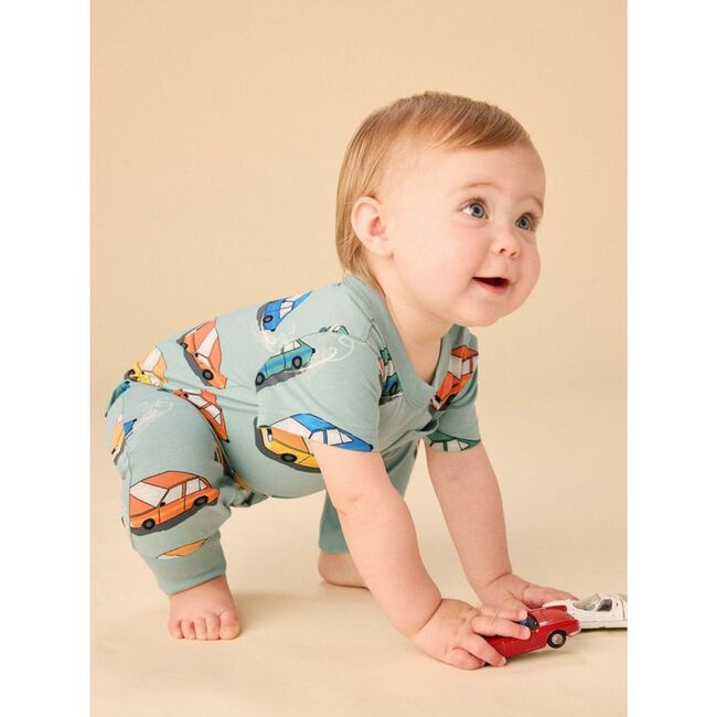 Pocket Baby Romper, Vintage Cars - Rompers - 2