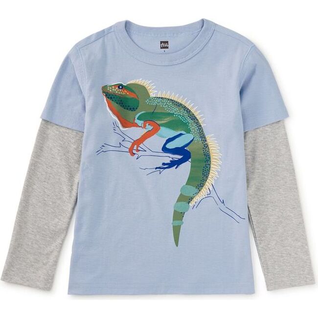 Water Dragon Layered Tee, SCENIC BLUE