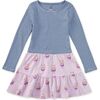 Tiered Skirted Twirl Dress, Bow Tie Cats - Dresses - 1 - thumbnail