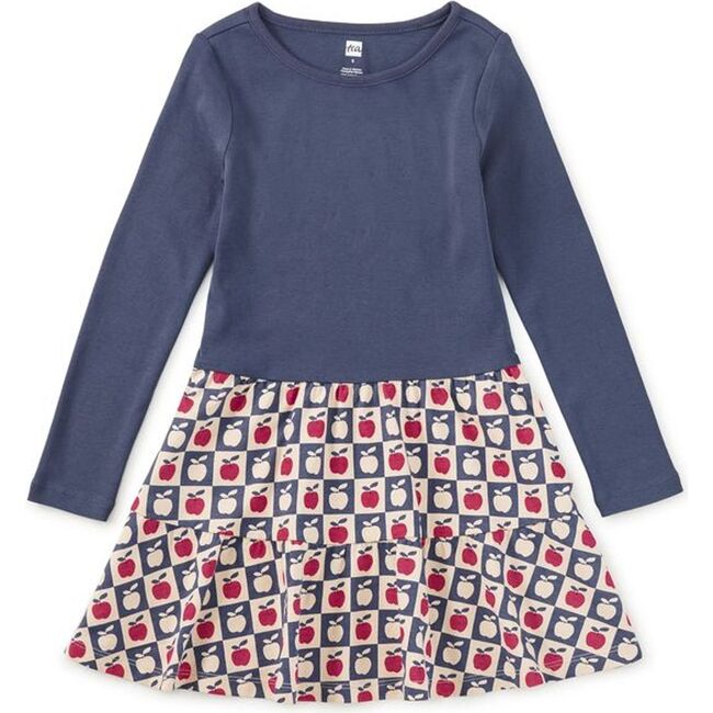 Tiered Skirted Twirl Dress, Apple Checkerboard