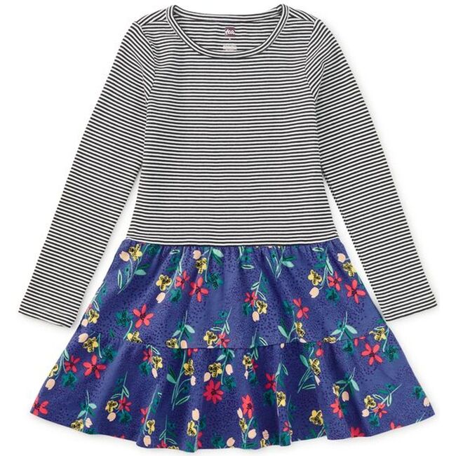 Tiered Skirted Twirl Dress, Alpine Wildflowers