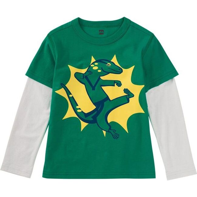 Taekwondo Lizard Layered Tee, VIRIDIAN