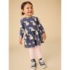 Long Sleeve Pocket Dress, Rice Ball Dot Bunny - Dresses - 2
