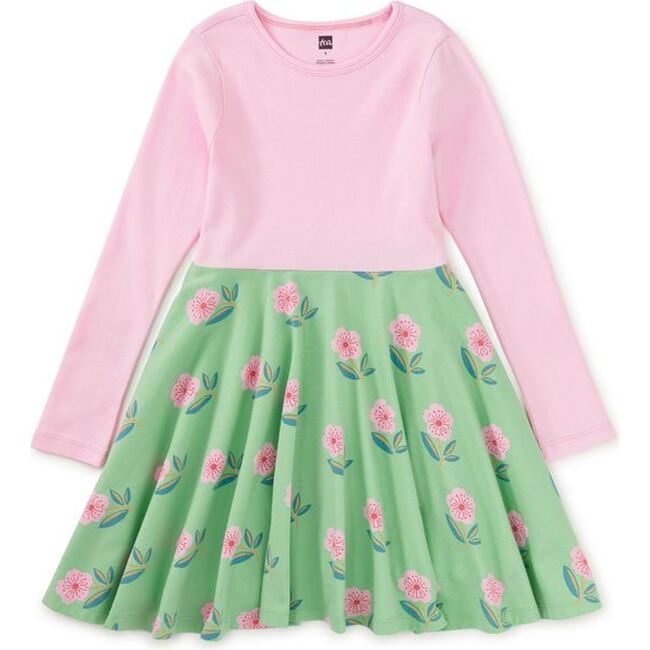 Print Mix Twirl Dress, Cherry Blossom