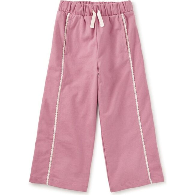 Lace Trim Track Pants, Hydrangea