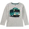 Korean Bus Graphic Tee, Med Heather Grey - T-Shirts - 1 - thumbnail