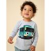 Korean Bus Graphic Tee, Med Heather Grey - T-Shirts - 2