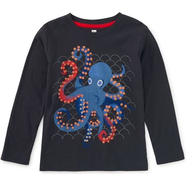 Minhwa Octopus Graphic Tee, Indigo