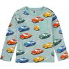 Long Sleeve Printed Pocket Tee, Vintage Cars - T-Shirts - 1 - thumbnail