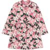 Collared Long Sleeve Shirtdres, Cherry Blossoms - Dresses - 1 - thumbnail