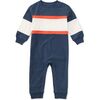 Colorblock Rugby Baby Romper, NAVAL BLUE - Rompers - 1 - thumbnail