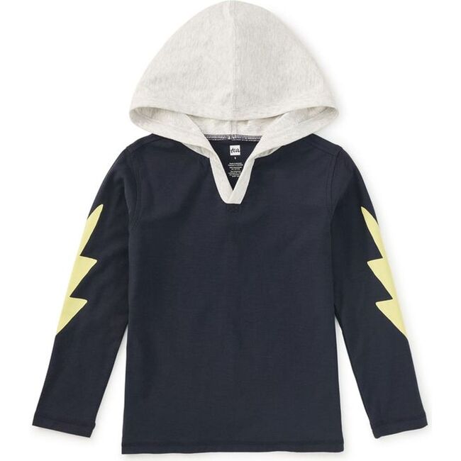 Bolt Sleeves Happy Hoodie, Indigo