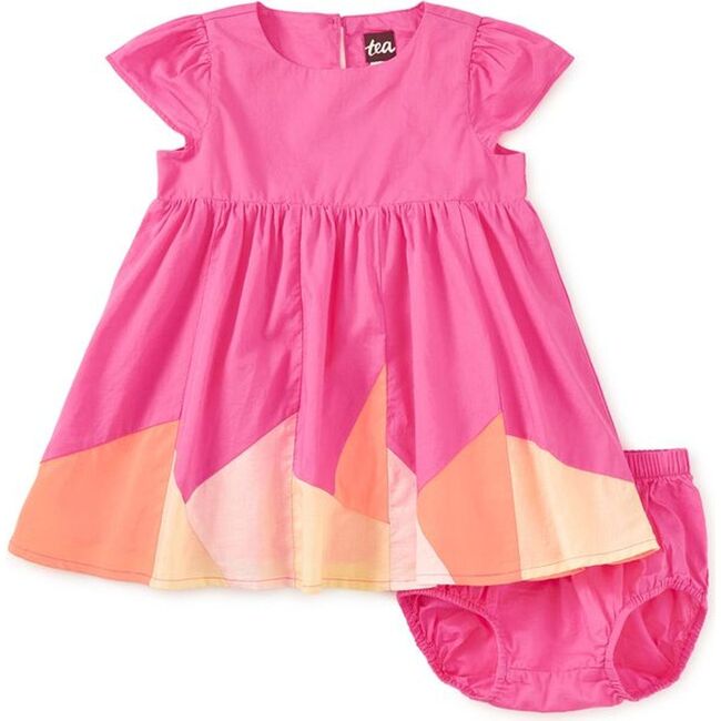 Cap Sleeve Jogakbo Dress, ASTILBE PINK - Dresses - 2