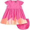 Cap Sleeve Jogakbo Dress, ASTILBE PINK - Dresses - 2