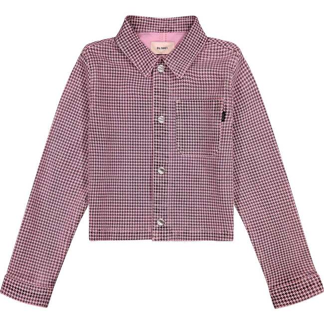 Manning Jacket Girls, Pink Houndstooth