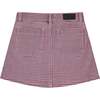 Jenny Mini Skirt Toddler Girls, Pink Houndstooth - Skirts - 2