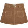 Jenny Mini Skirt Girls, Teakwood - Skirts - 1 - thumbnail