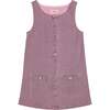 Hana Dress Toddler Girls, Pink Houndstooth - Dresses - 1 - thumbnail