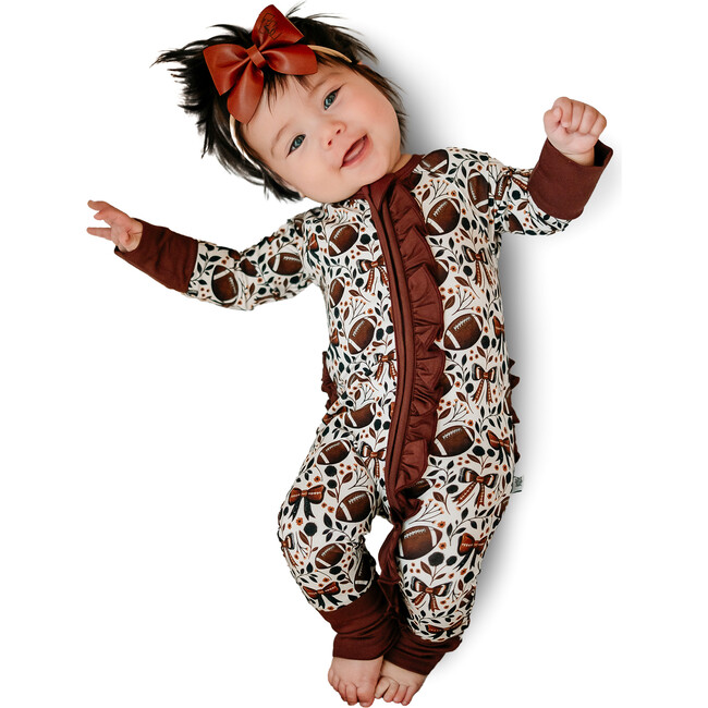 Game Day Blooms Ruffle Footie Snoozer