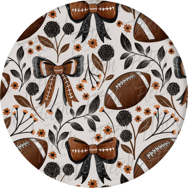 Game Day Blooms Ruffle Footie Snoozer - Footie Pajamas - 3