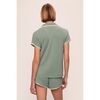 Frida TENCEL Modal Shortie Short PJ Set, EUCALYPTUS/IVORY - Pajamas - 3