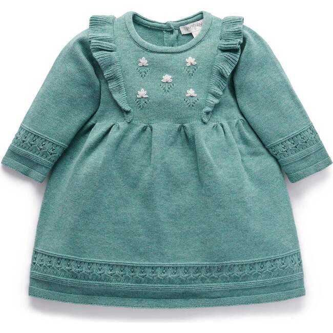 Primrose Knitted Dress Pea Green Melange