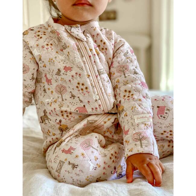 Quilted Growsuit Farmhouse Print - Rompers - 2