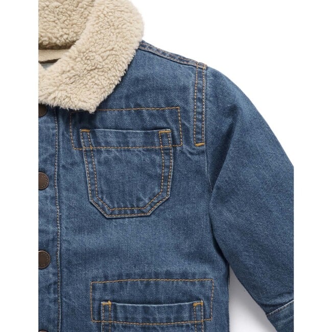 Denim Sherpa Jacket Mid Denim