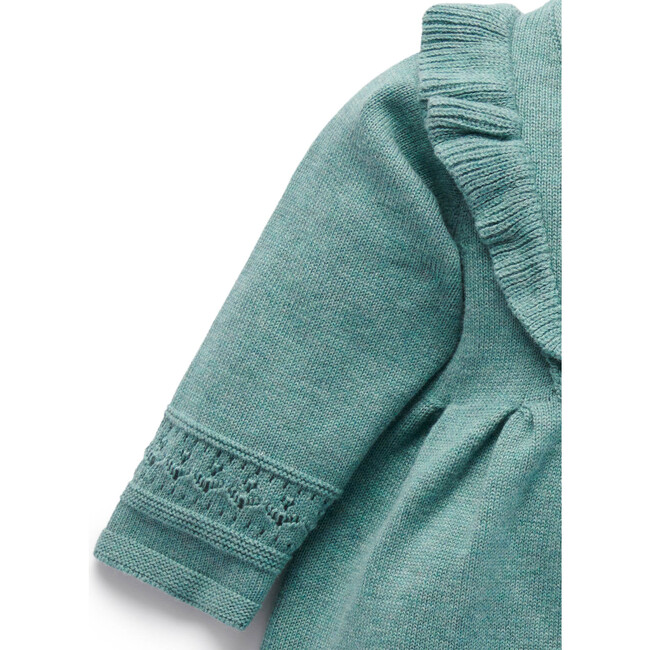 Primrose Knitted Dress Pea Green Melange - Dresses - 2