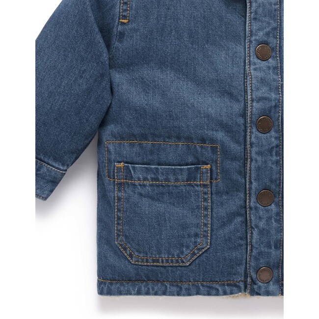 Denim Sherpa Jacket Mid Denim - Jackets - 3