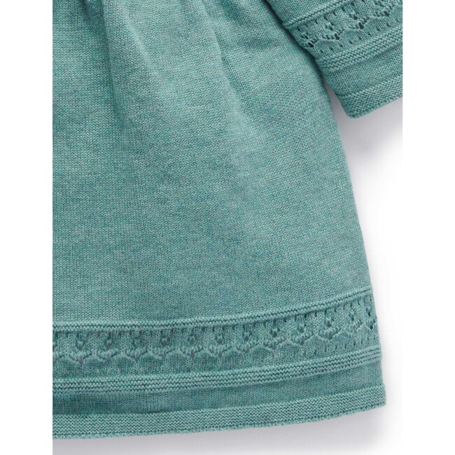 Primrose Knitted Dress Pea Green Melange - Dresses - 4